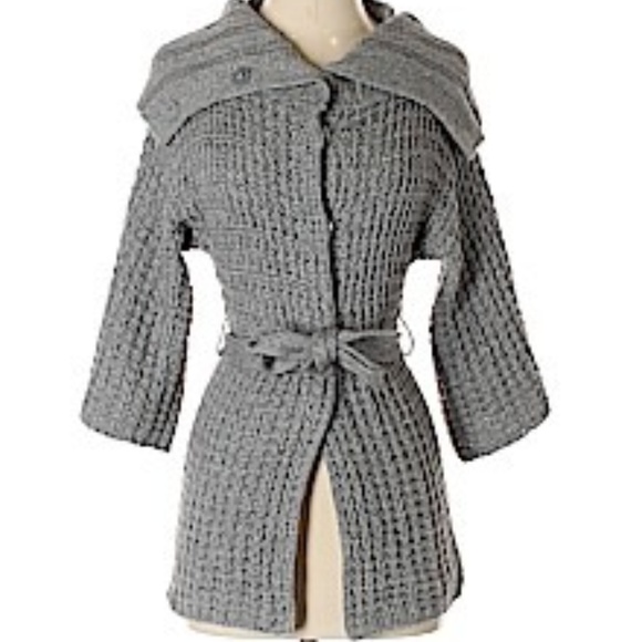 Theory Sweaters - Petite Theory "Eleni" Grey Wrap Sweater